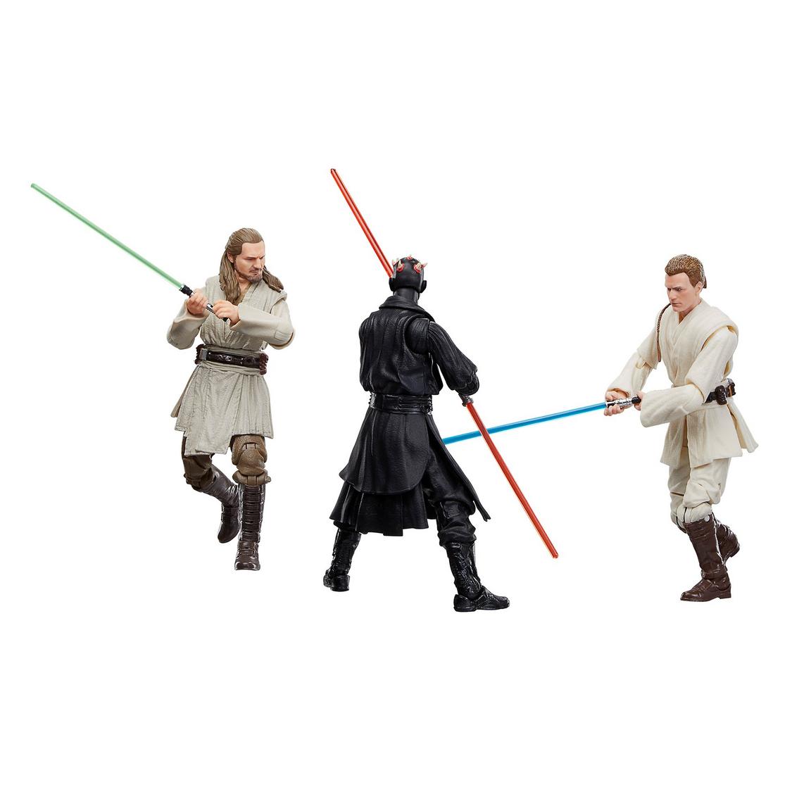 Star Wars The Black Series - Qui-Gon Jinn, Darth Maul, Ob-Wan Kenobi - The Phantom Menace 3 Pack