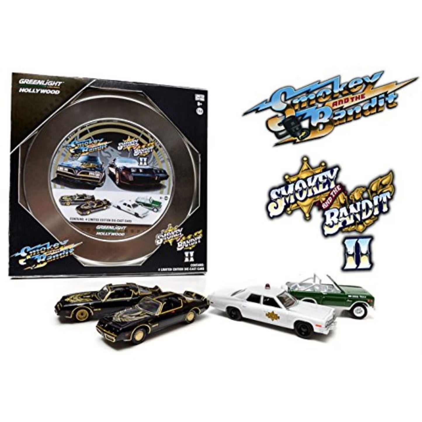 Hollywood Film Reels Series 1 - Smokey and the Bandit - 4 Cars Pack (1:64 scale) 2014