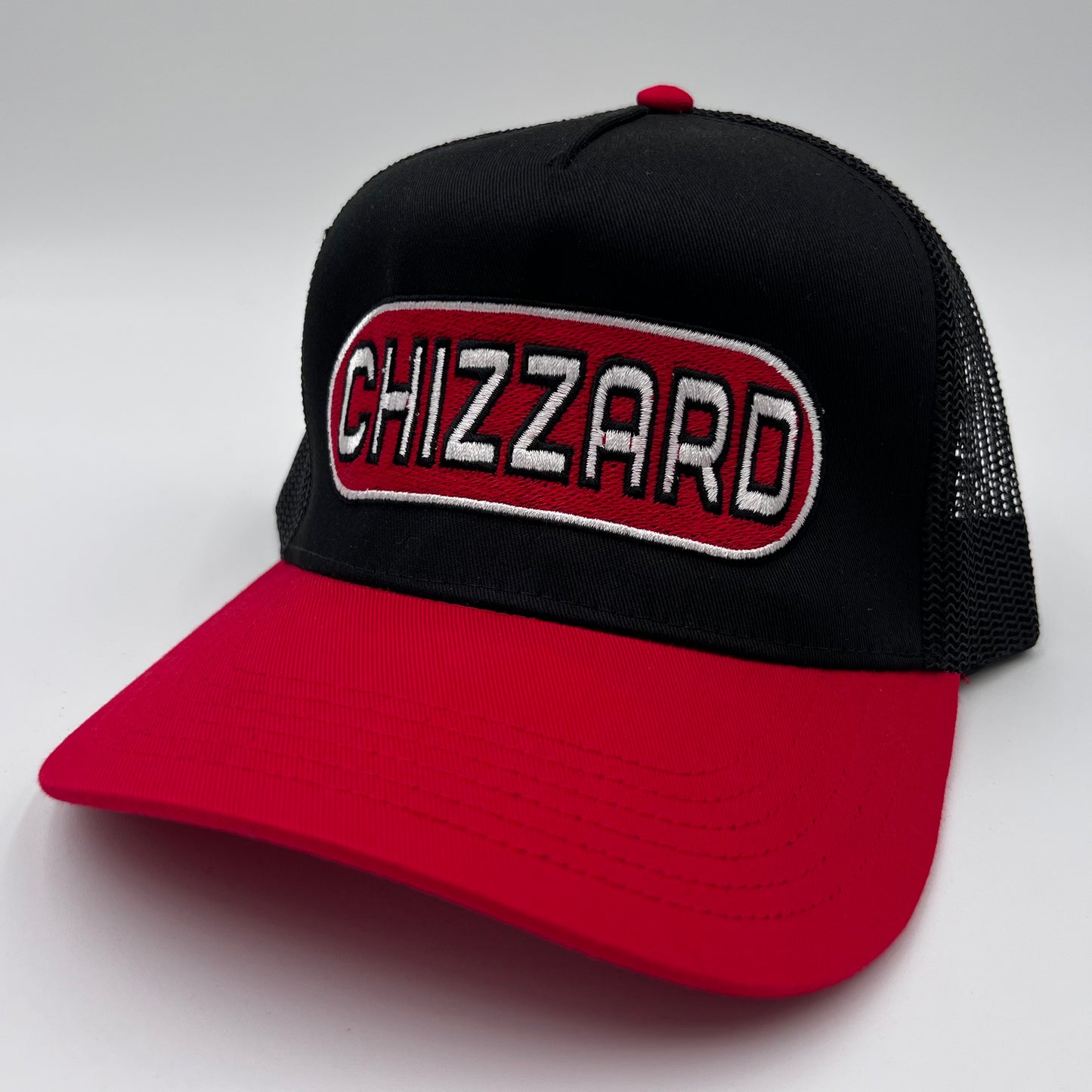 CHIZZARD BOX LOGO HAT (RED/BLACK)