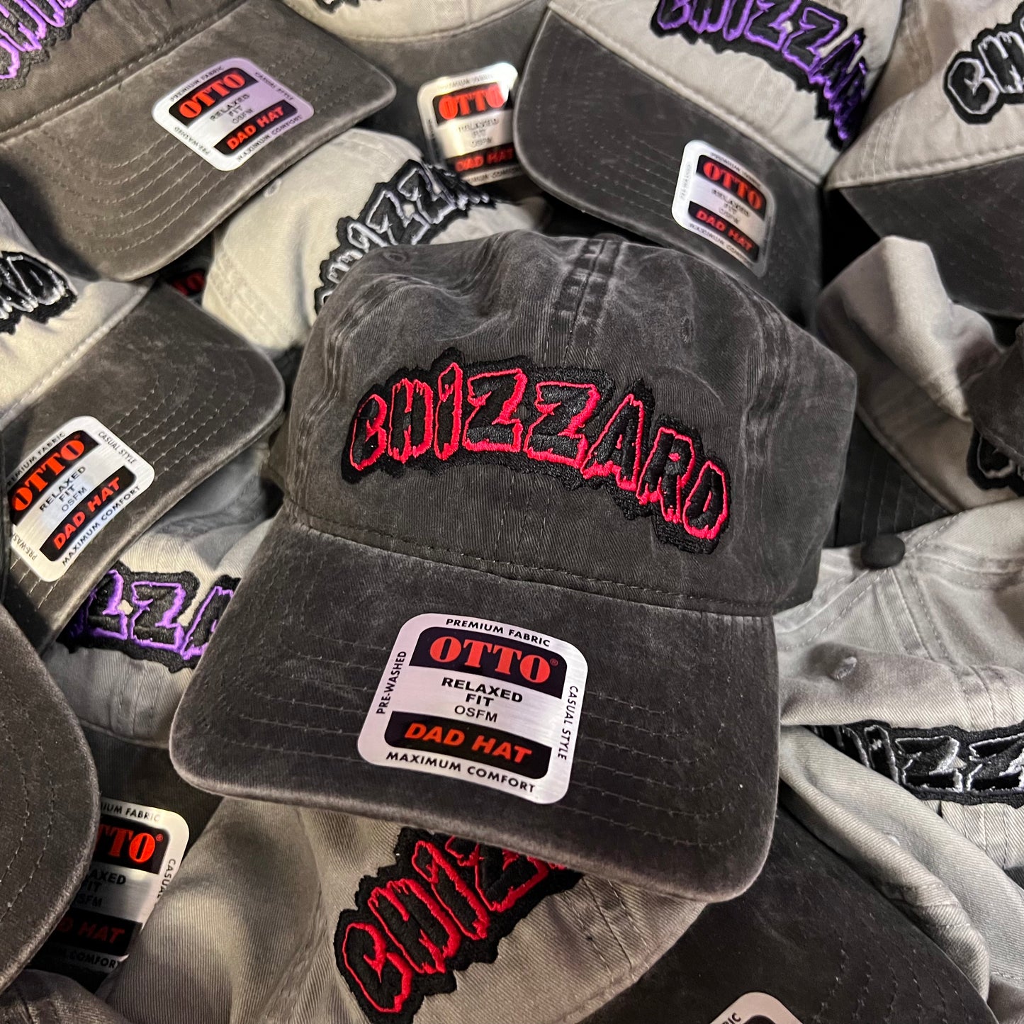 CHIZZARD DAD HAT - (Black/Red)