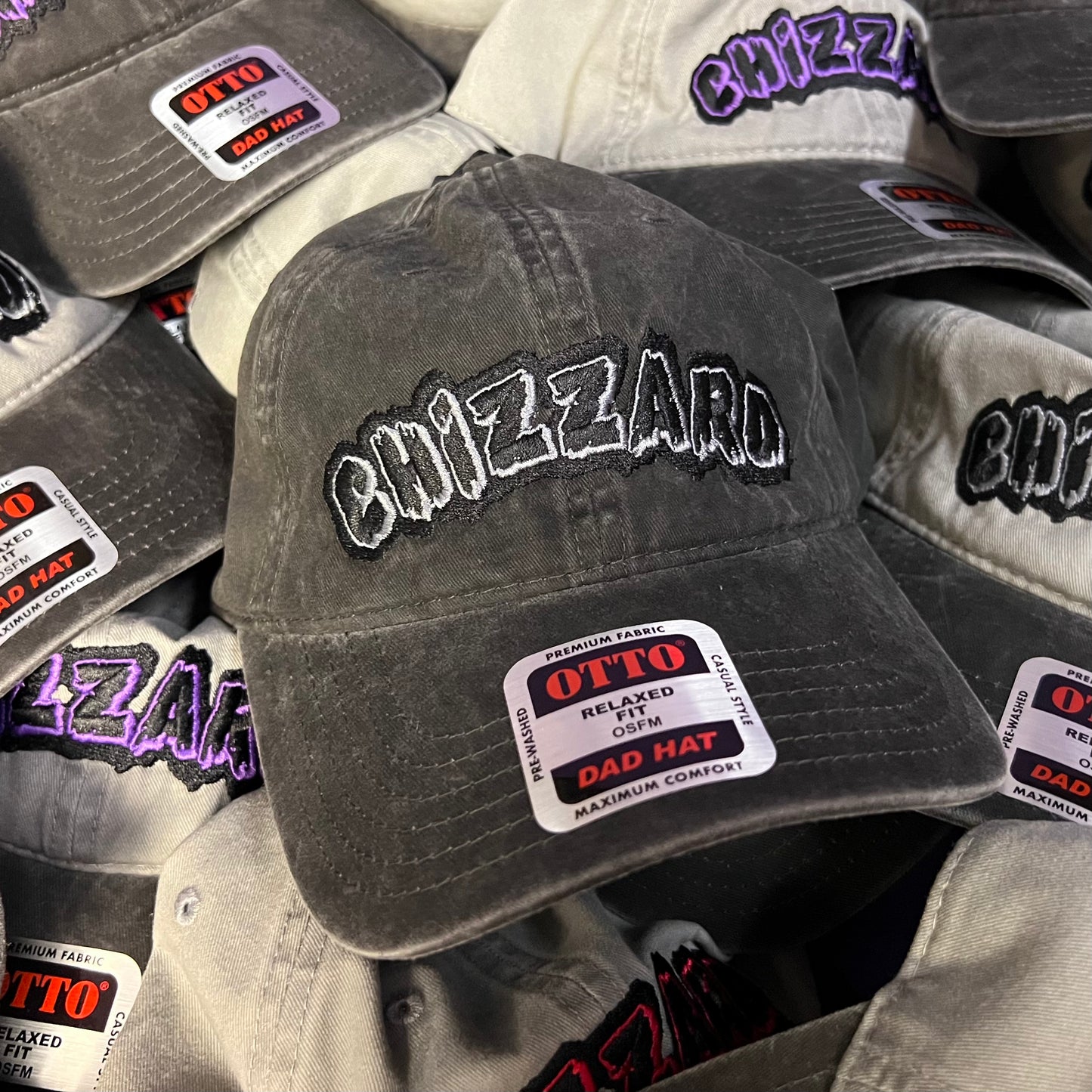 CHIZZARD DAD HAT - (Black/Gray)