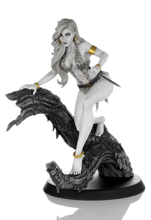 Women Dynamite Sheena Queen Campbell B&W Statue