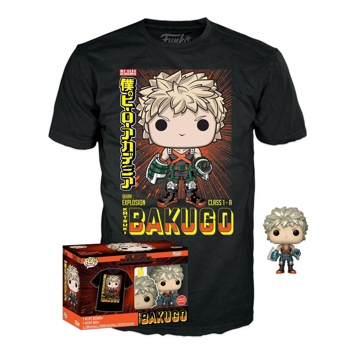 Funko Animation - My Hero Academia POP! Katsuki Bukugo and T-Shirt GameStop Exclusive - Size XL