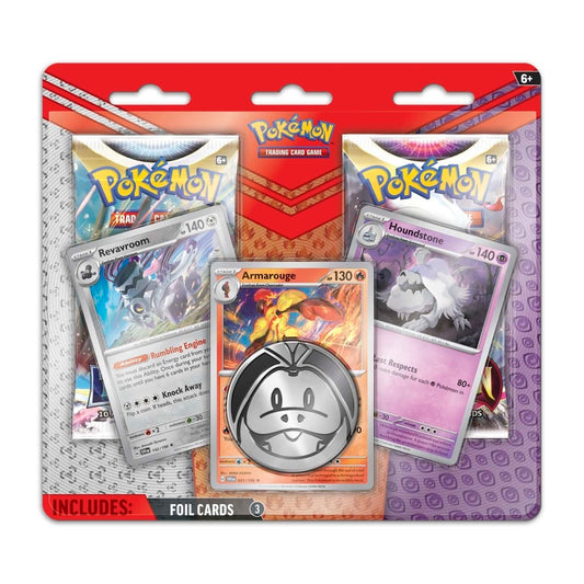 Pokémon TCG: Armarouge, Revavroom & Houndstone Cards with 2 Booster Packs & Coin