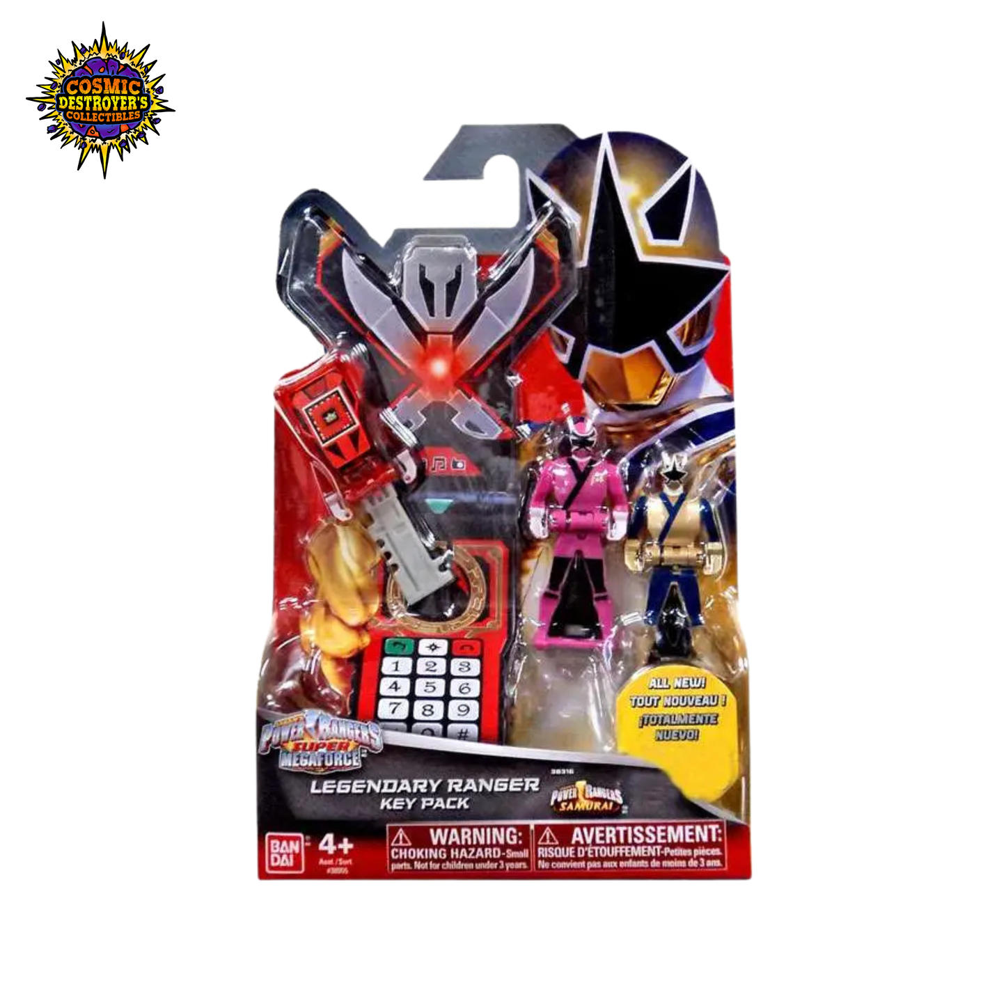 Power Rangers Super Megaforce - Legendary Ranger Key Pack - Samurai (Red/Pink/Blue) - Toys R Us Exclusive