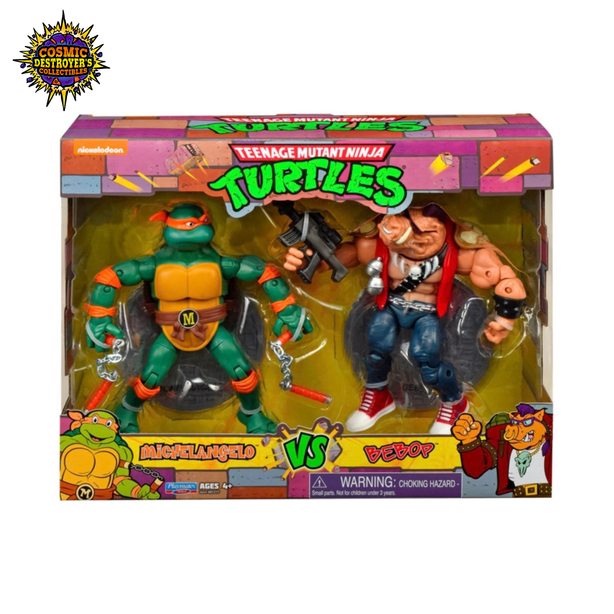 Teenage Mutant Ninja Turtles - Michelangelo vs Bebop 2-pack - Playmates - 2021