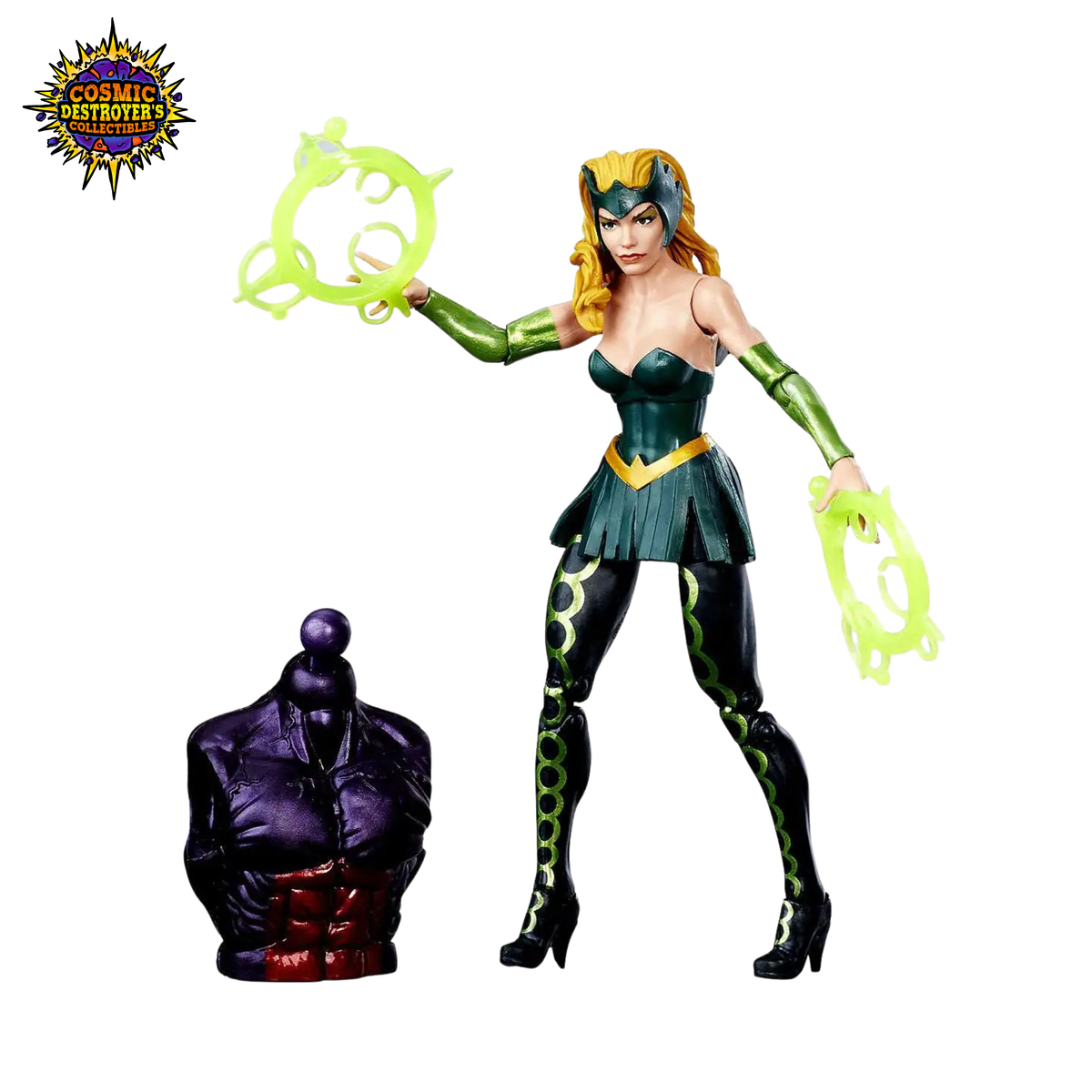 Marvel Legends - Marvel - Mystic Rivals ( Enchantress) - Dormammu BAF - 2016 *RIPPED / DENTED BOX*