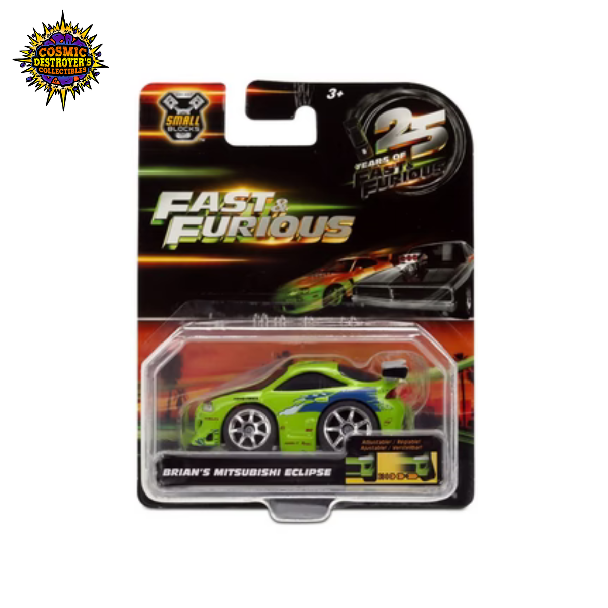 Jada - Fast & Furious (25 Years) - Brian's Mitsubishi Eclipse - Small Blocks 1:43 Scale - 2026