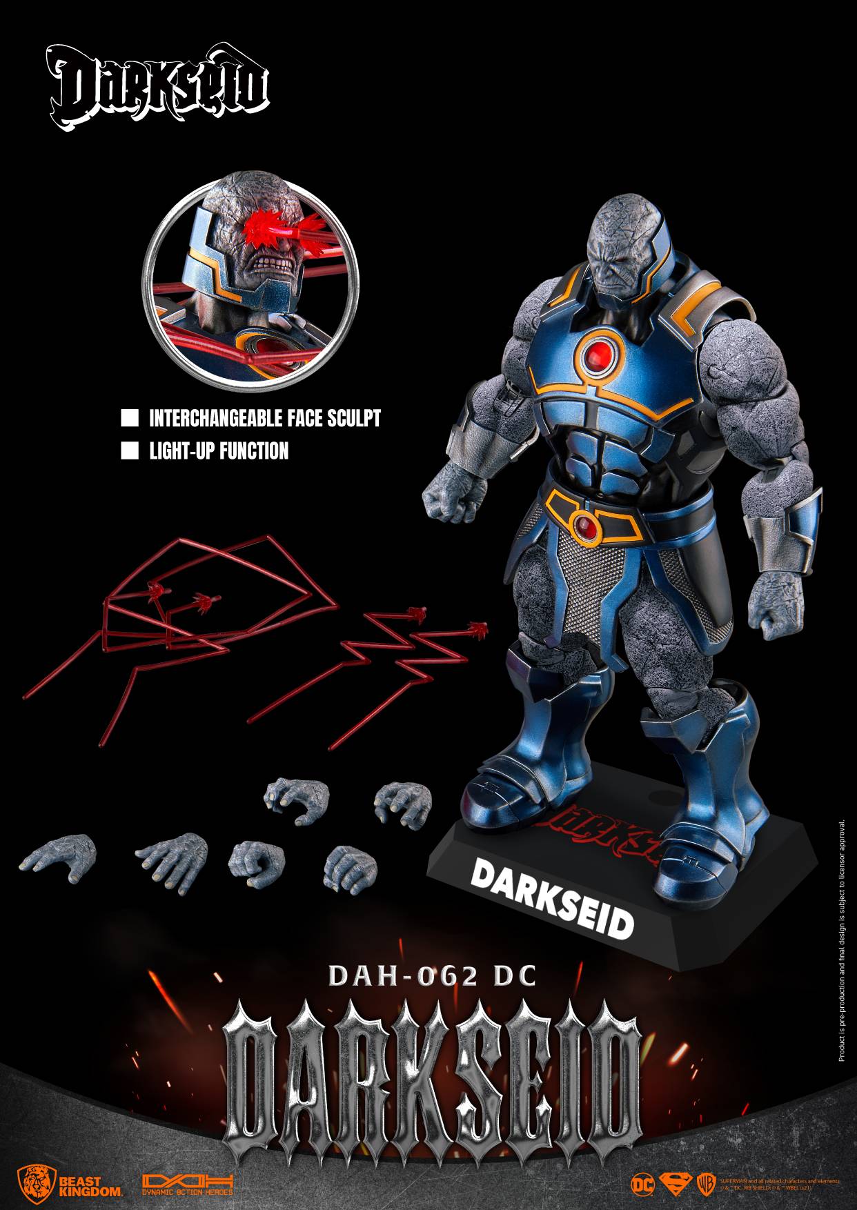 DC COMICS DAH-062 DYNAMIC 8CTION HEROES - DARKSEID - ACTION FIGURE