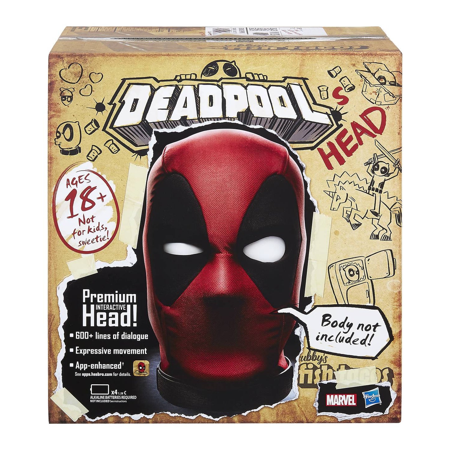 MARVEL DEADPOOL ELECTRONIC INTERACTIVE HEAD PROP