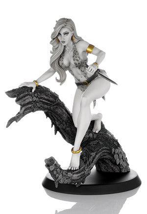 Women Dynamite Sheena Queen Campbell B&W Statue
