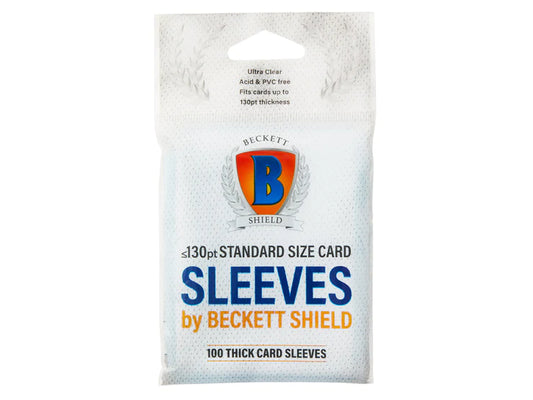 Beckett Shield - Thick standard size sleeves (130pt) - 100 count