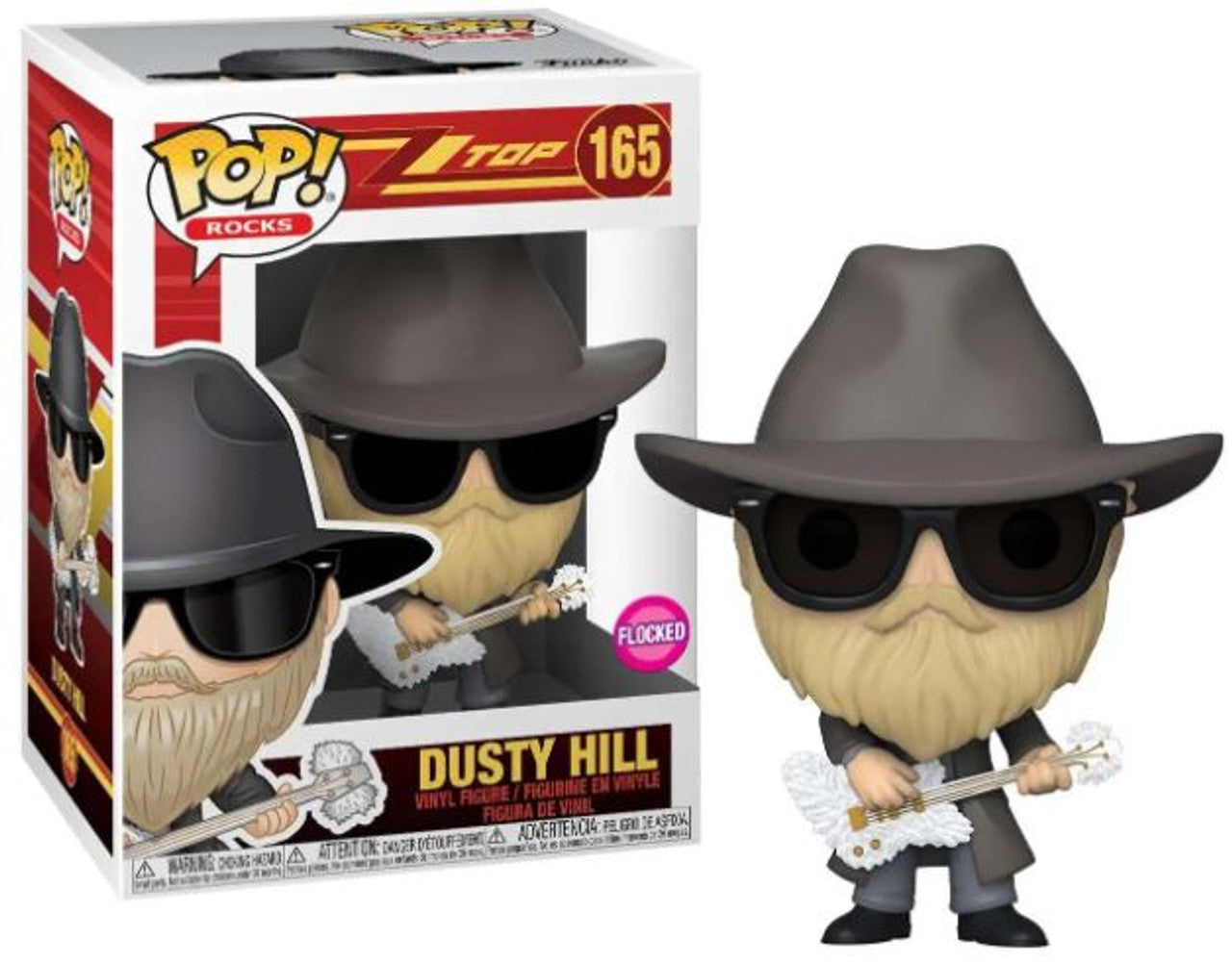 Funko Pop! Rocks - ZZ top - Dusty Hill Flocked 165