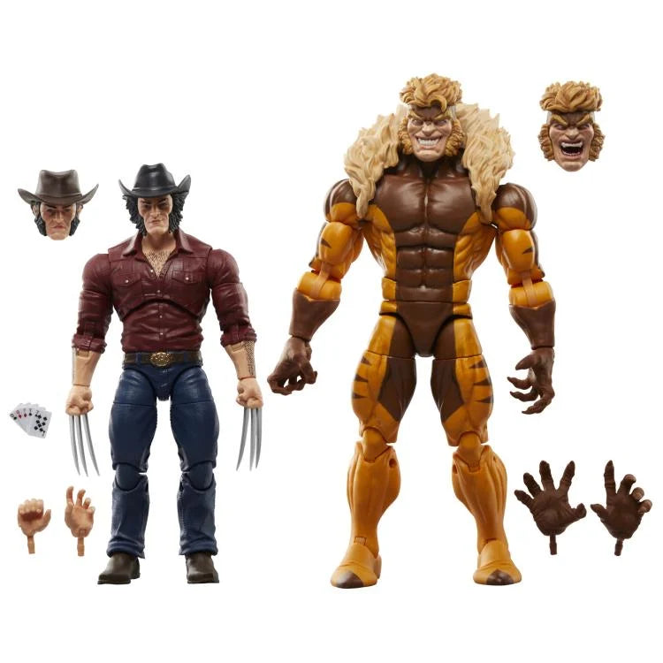 Marvel Legends - Wolverine 50th Anniversary Marvel Legends Logan and Sabretooth Two-Pack (CUT BOX)