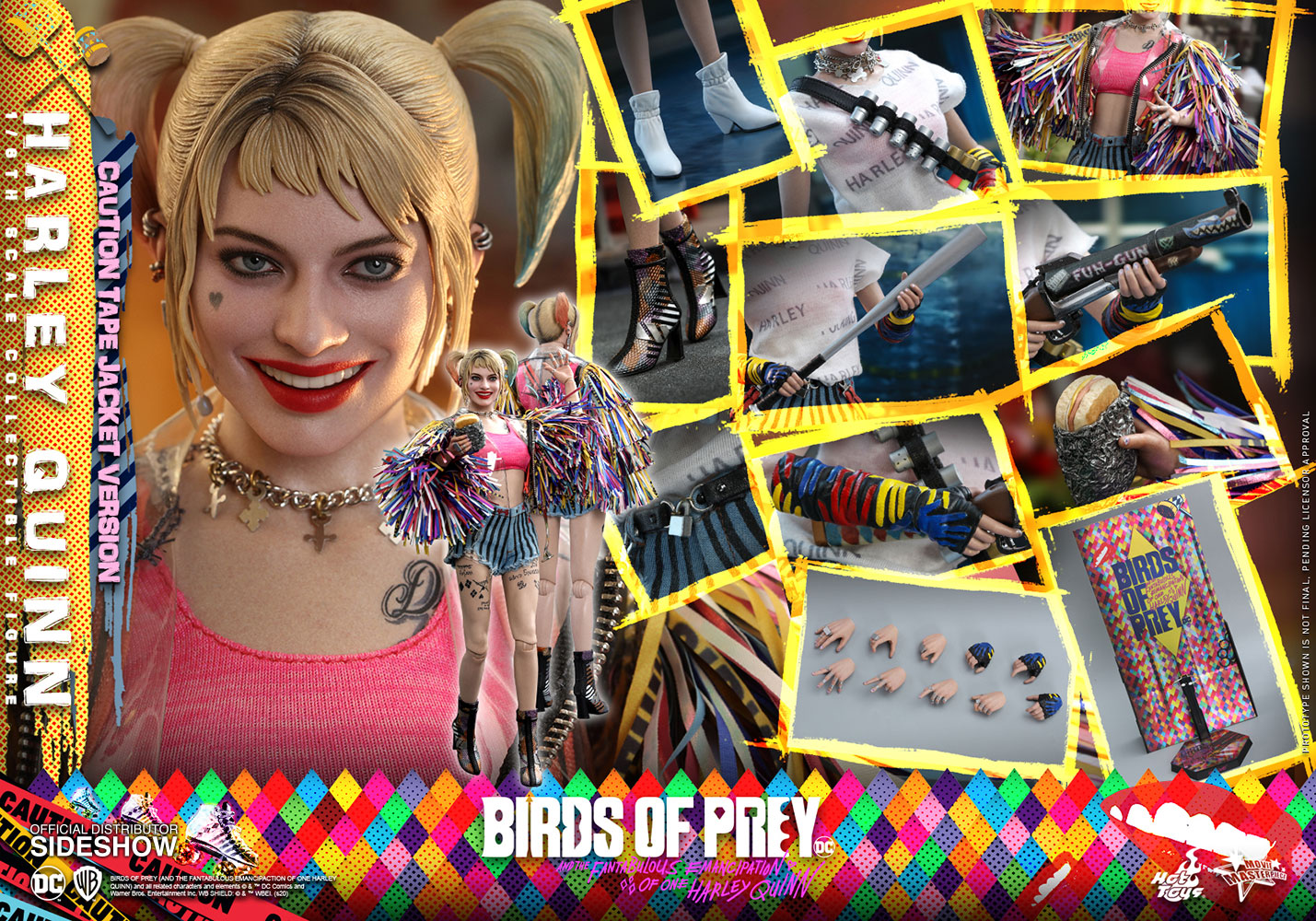 Hot Toys - Harley Quinn - MMS566 - 1/6th Collectible Figure - Birds of Prey (Caution Tape Jacket)