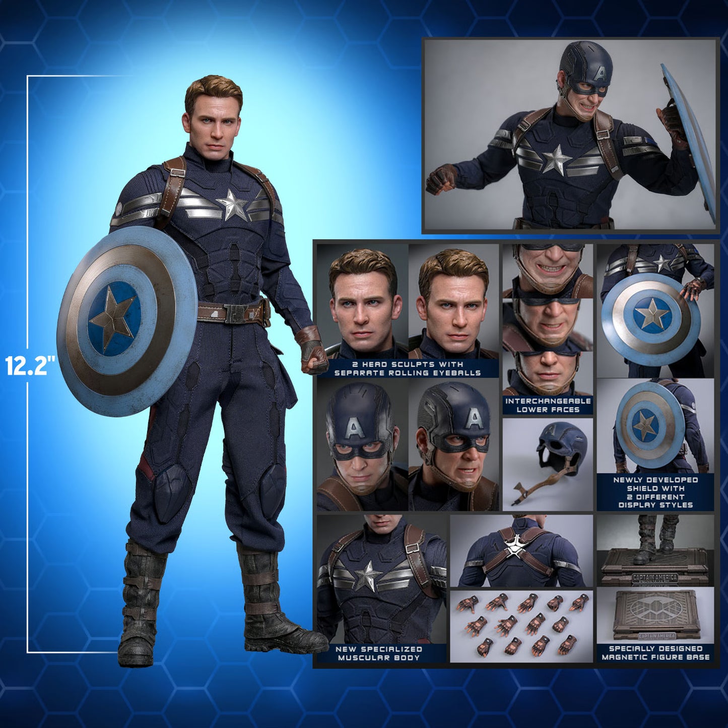 Hot Toys - Captain America (Stealth S.T.R.I.K.E. Suit) 2.0 - MMS783 (Copy)