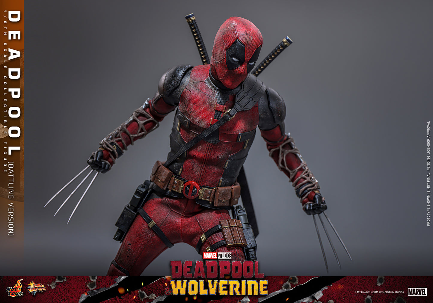 Hot Toys Deadpool & Wolverine - Deadpool (Battling Damage) - MMS782 1/6th Scale Collectible Figure