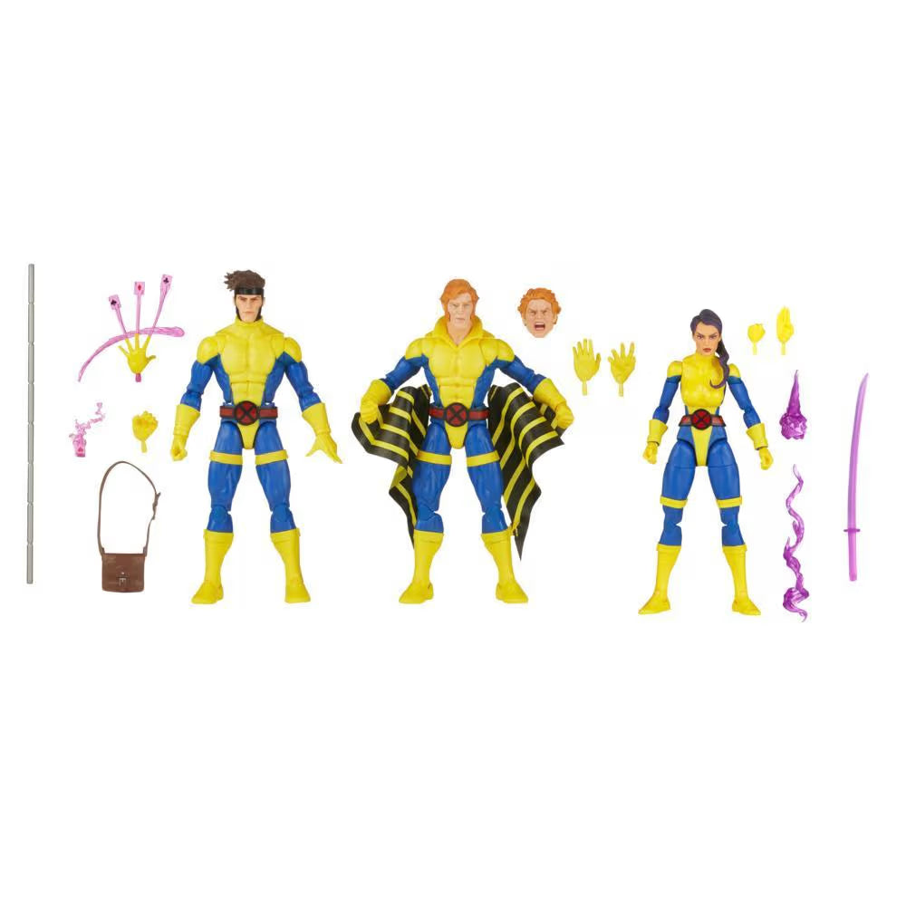 Marvel Legends Series - Marvel’s Banshee, Gambit, & Psylocke X-Men Action Figures (6”)