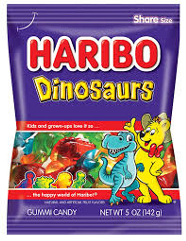 Haribo Dinosaurs Gummy Candy 5 Oz
