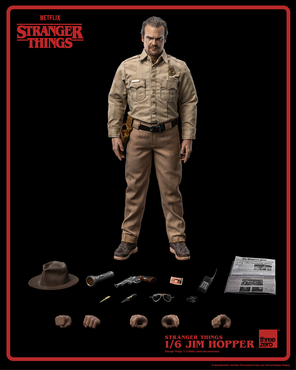 Jim Hopper (Season 1) Sixth Scale Figure - Threezero