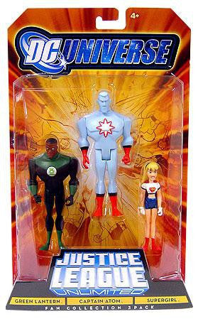 DC Universe Justice League Unlimited - Green Lantern, Captain Atom, Supergirl (3pk)