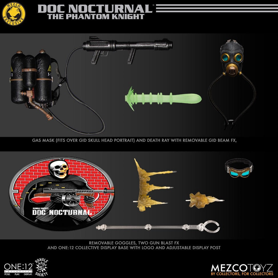 Mezco One 12 Rumble Society Doc Nocturnal The Phantom Knight