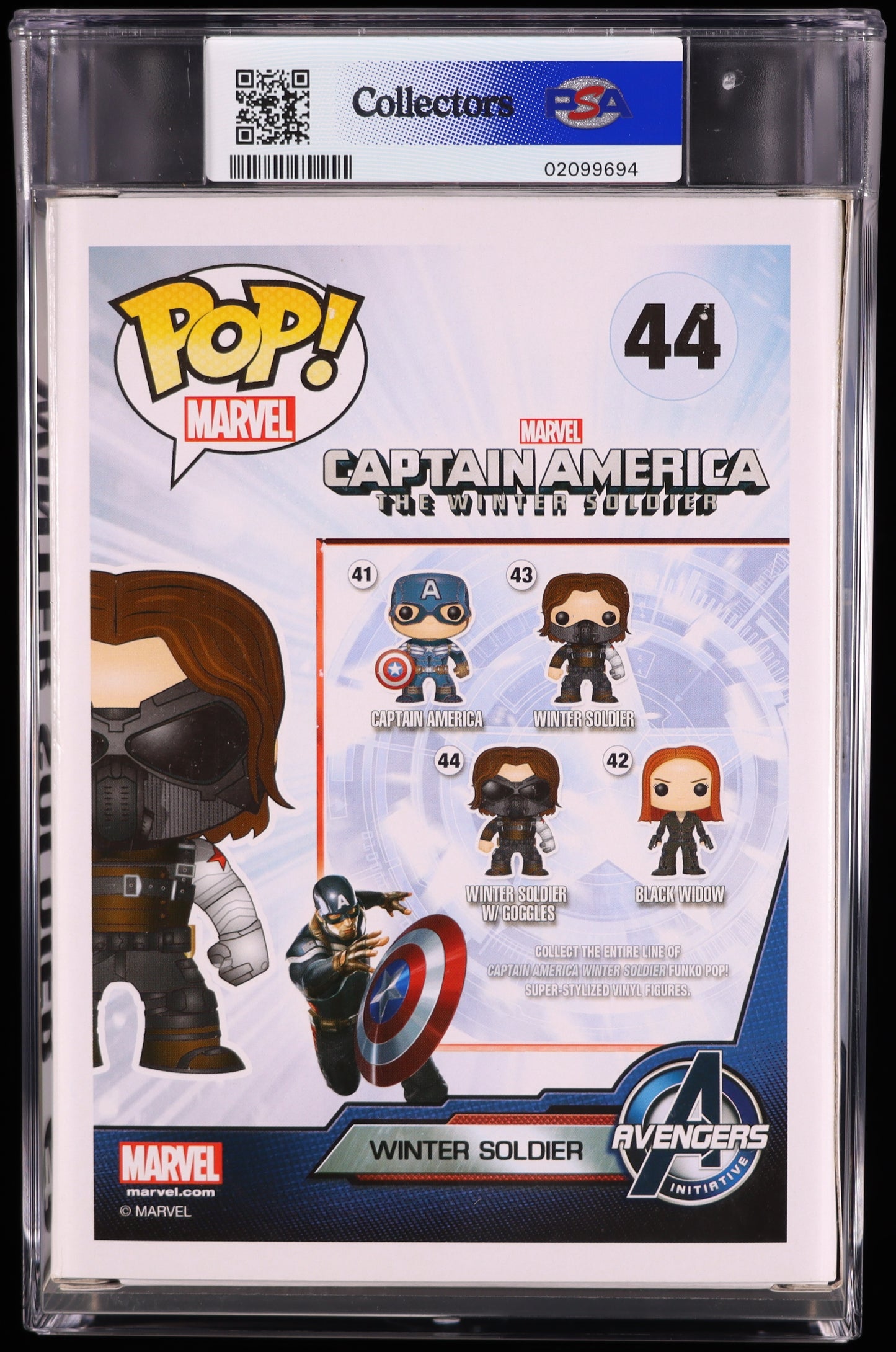 Funko Pop! Marvel Captain America The Winter Solider - Winter Soldier - 44 - PSA 8.5 NM-MT+