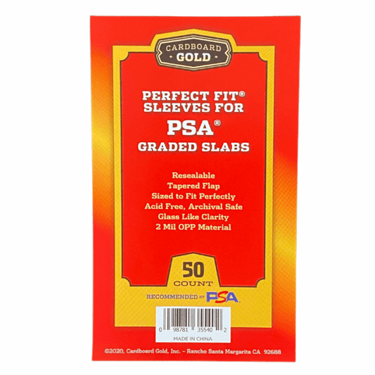 Cardboard Gold PERFECT FIT SLEEVES FOR PSA GRADED CARDS/SLABS WITH PSA LOGO