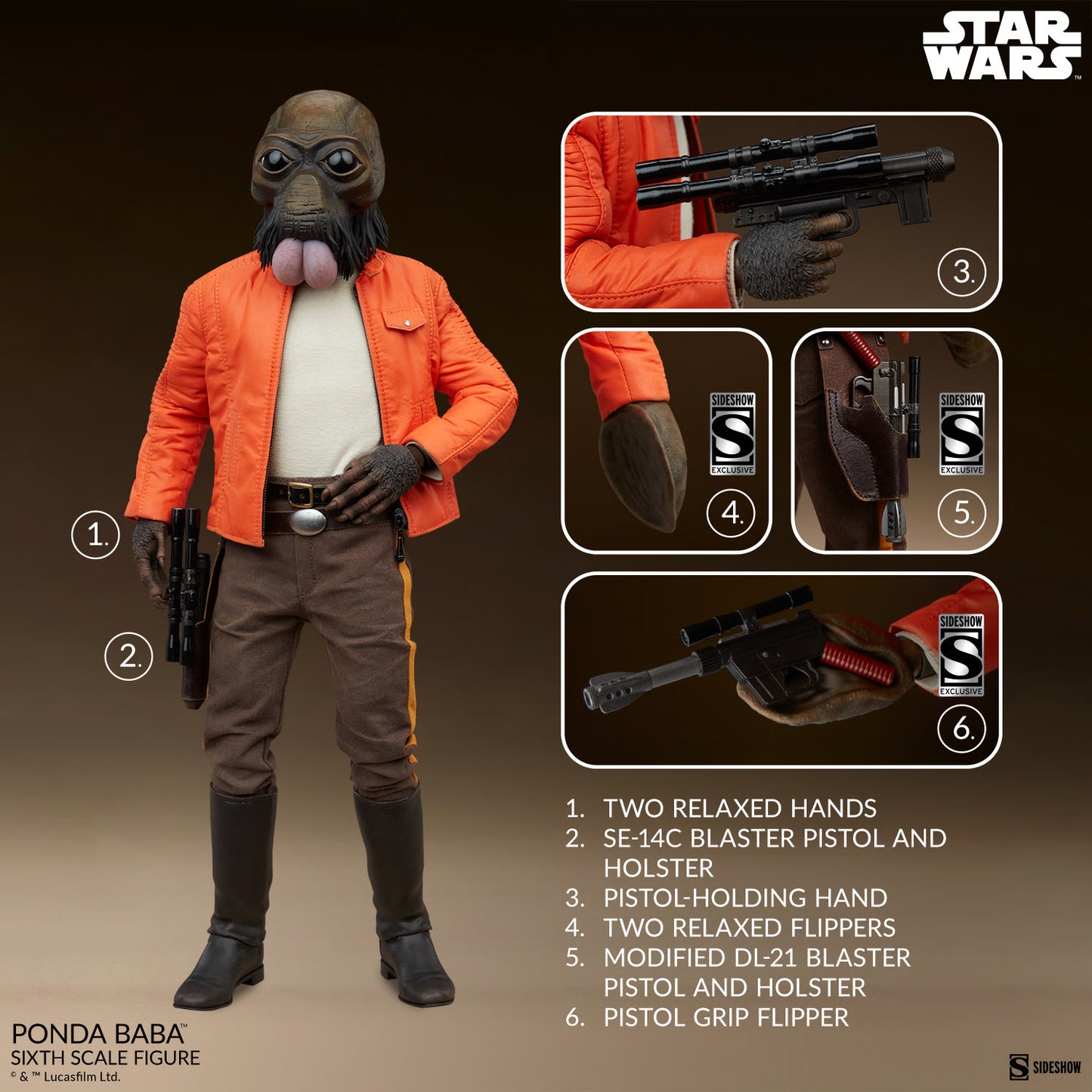 Sideshow - Star Wars - Ponda Baba - Scum & Villainy - EXCLUSIVE - 1/6th Scale Collectible Figure