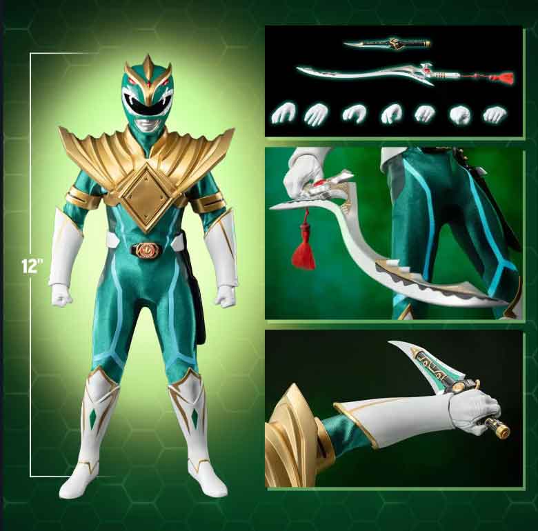 Power Rangers Mighty Morphin 12 Inch Action Figure 1/6 Scale Exclusive - Green Power Ranger (Matt Cook) Chaos Energy Version