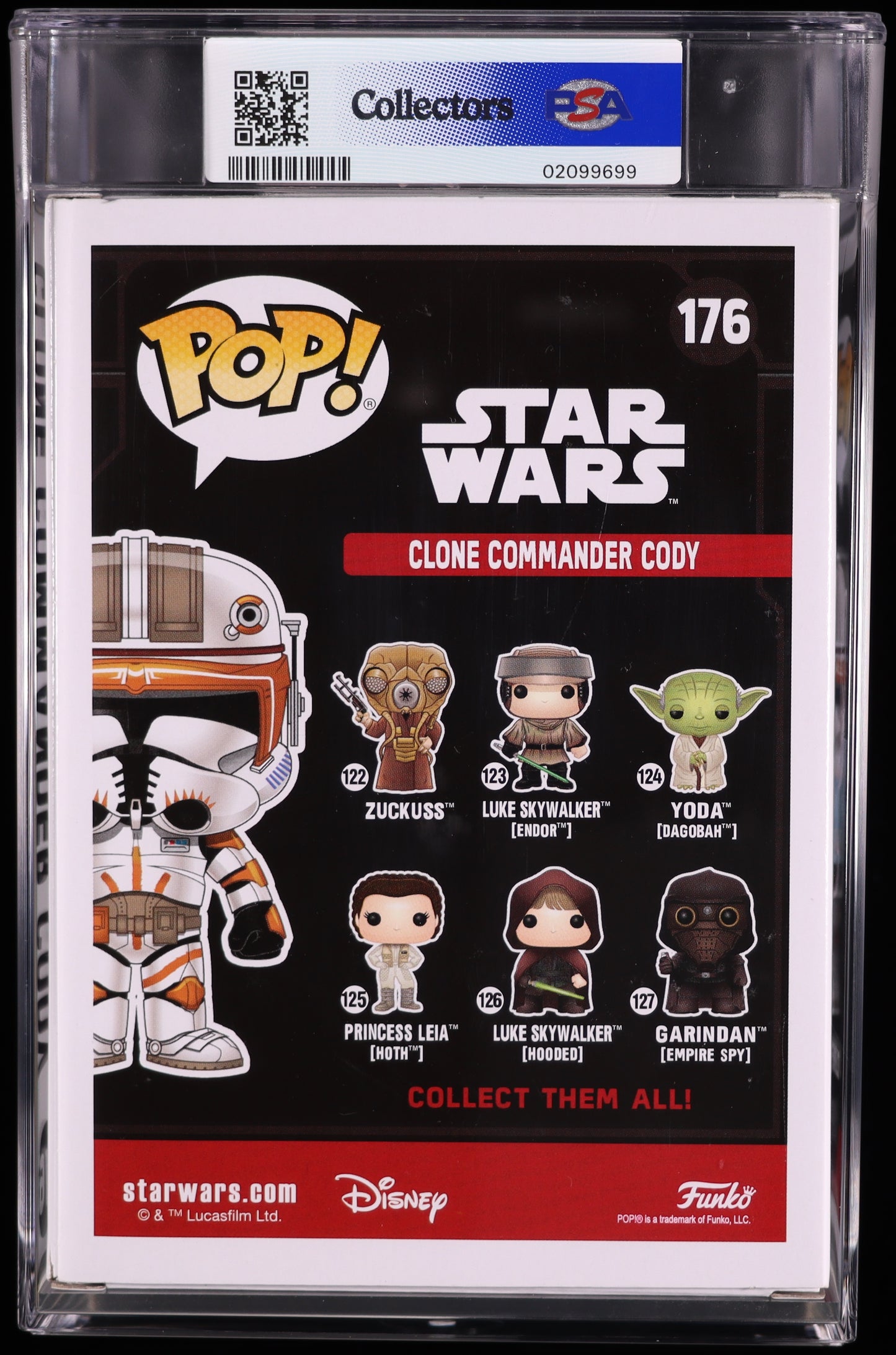 Funko Pop! Star Wars - Clone Commander Cody - 176 Walgreens - PSA 8.5 NM-MT+