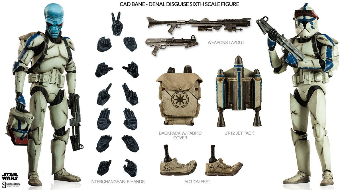 Sideshow - Star Wars - Cad Bane in Denal Disguise - 1/6th Scale Collectible Figure- SIDESHOW EXCLUSIVE