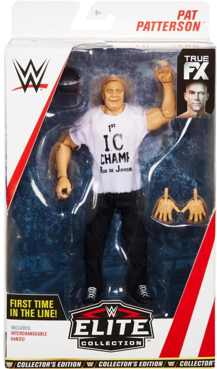 WWE Pat Patterson Elite Collection 6-Inch Action Figure - Highly Articulated With True FX Face Detail & Accessories