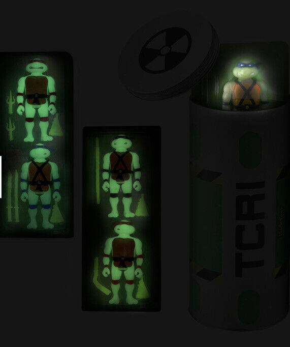 Super7 - Teenage Mutant Ninja Turtles ReAction Figures Glow-in-the-Dark Ooze Canister SDCC 2020 Exclusive