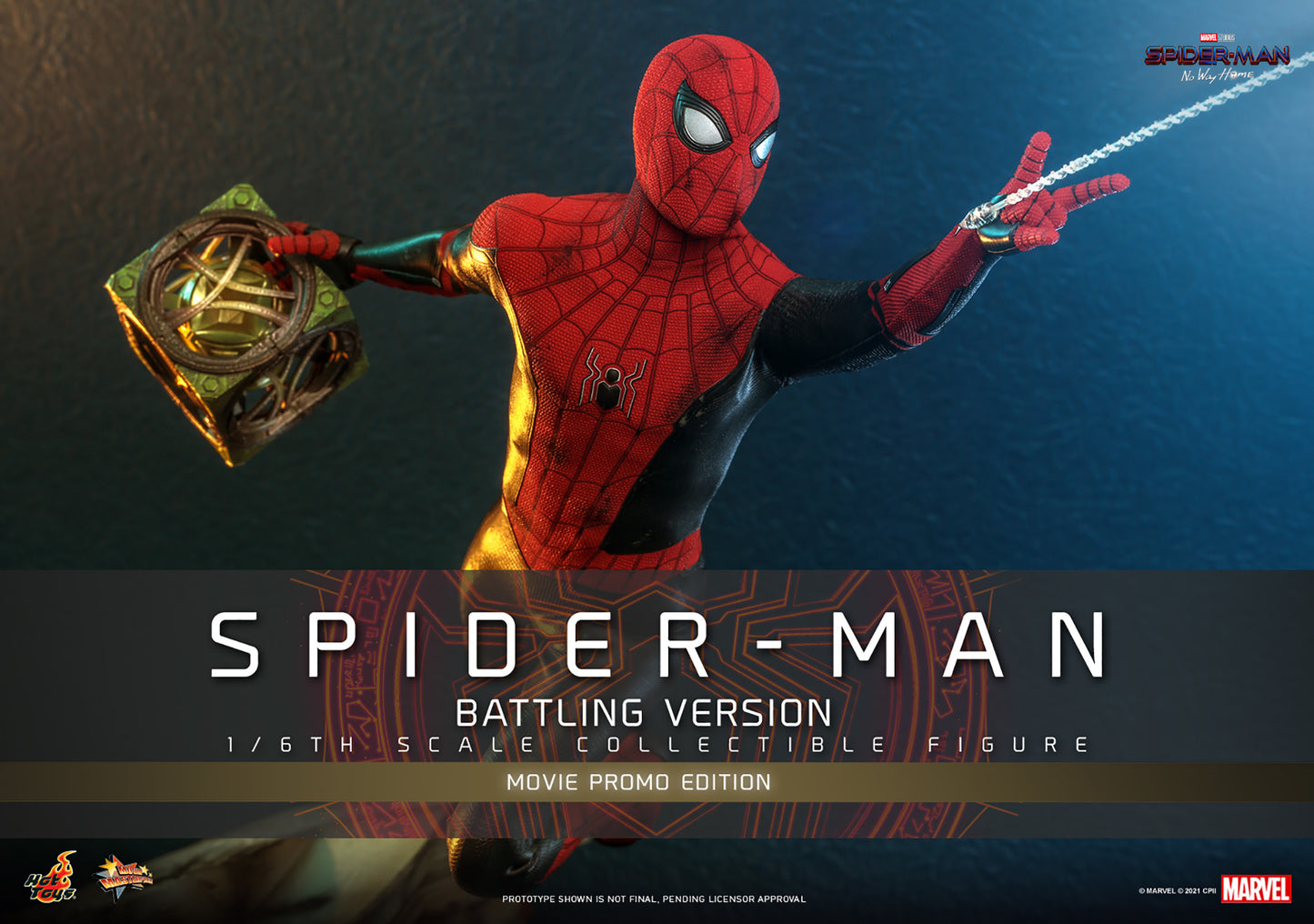 Hot Toys - Spider-Man (Battling Version) Movie Promo Edition - 1:6 Scale Collectible Figure (MMS625)