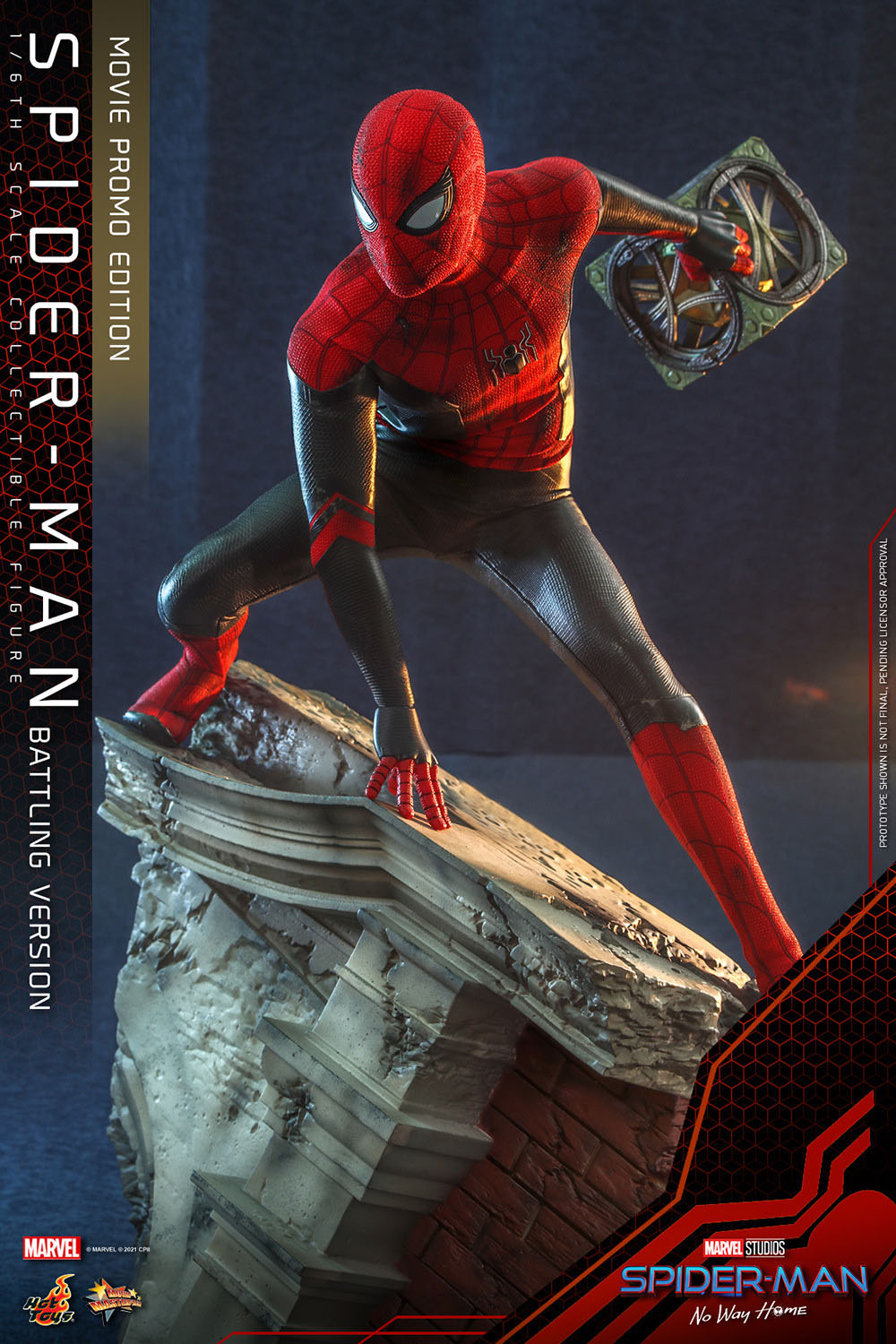 Hot Toys - Spider-Man (Battling Version) Movie Promo Edition - 1:6 Scale Collectible Figure (MMS625)