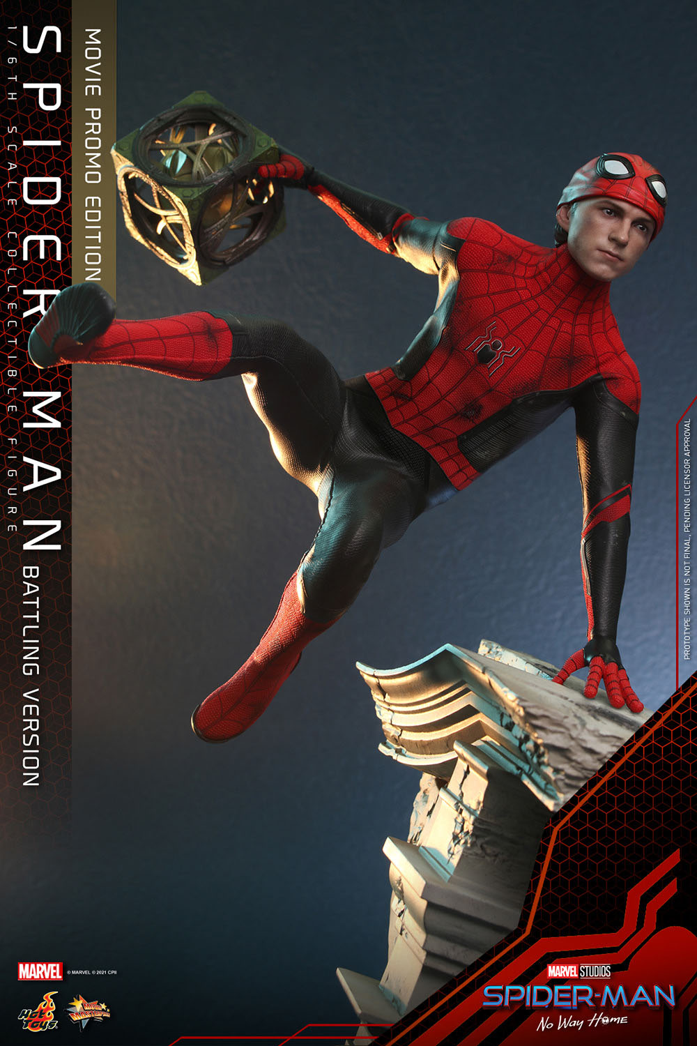 Hot Toys - Spider-Man (Battling Version) Movie Promo Edition - 1:6 Scale Collectible Figure (MMS625)