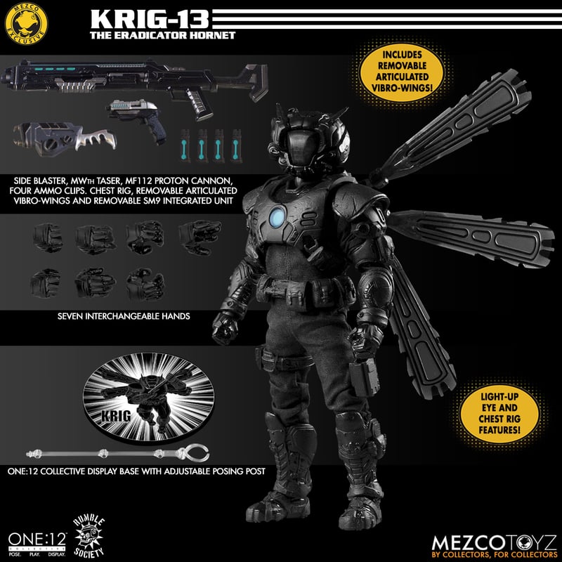 Mezco One:12 Rumble Society - Krig-13: Eradicator Hornet Edition