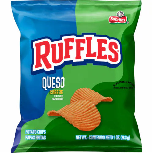 Ruffles Queso Cheese flavor potato chips