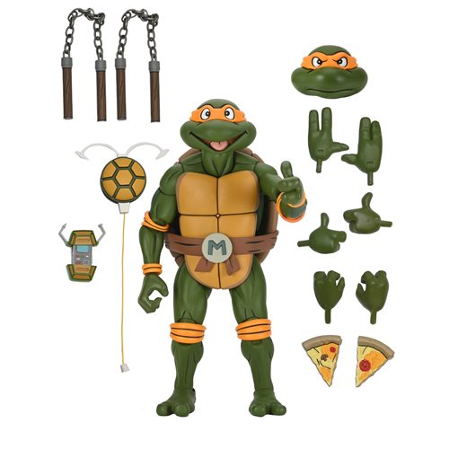 NECA - Teenage Mutant Ninja Turtles - (Animated Series) - Michelangelo - 1/4 Scale Figure