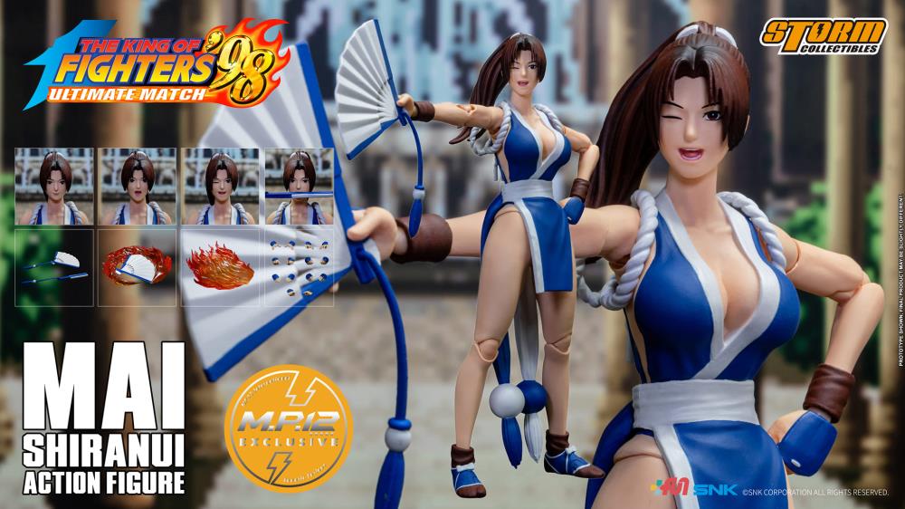 Storm Collectibles - The King of Fighters '98 Ultimate Match - Mai Shiranui (Blue) 1/12 Scale Action Figure - M.P.12 Exclusive (OPEN BOX)