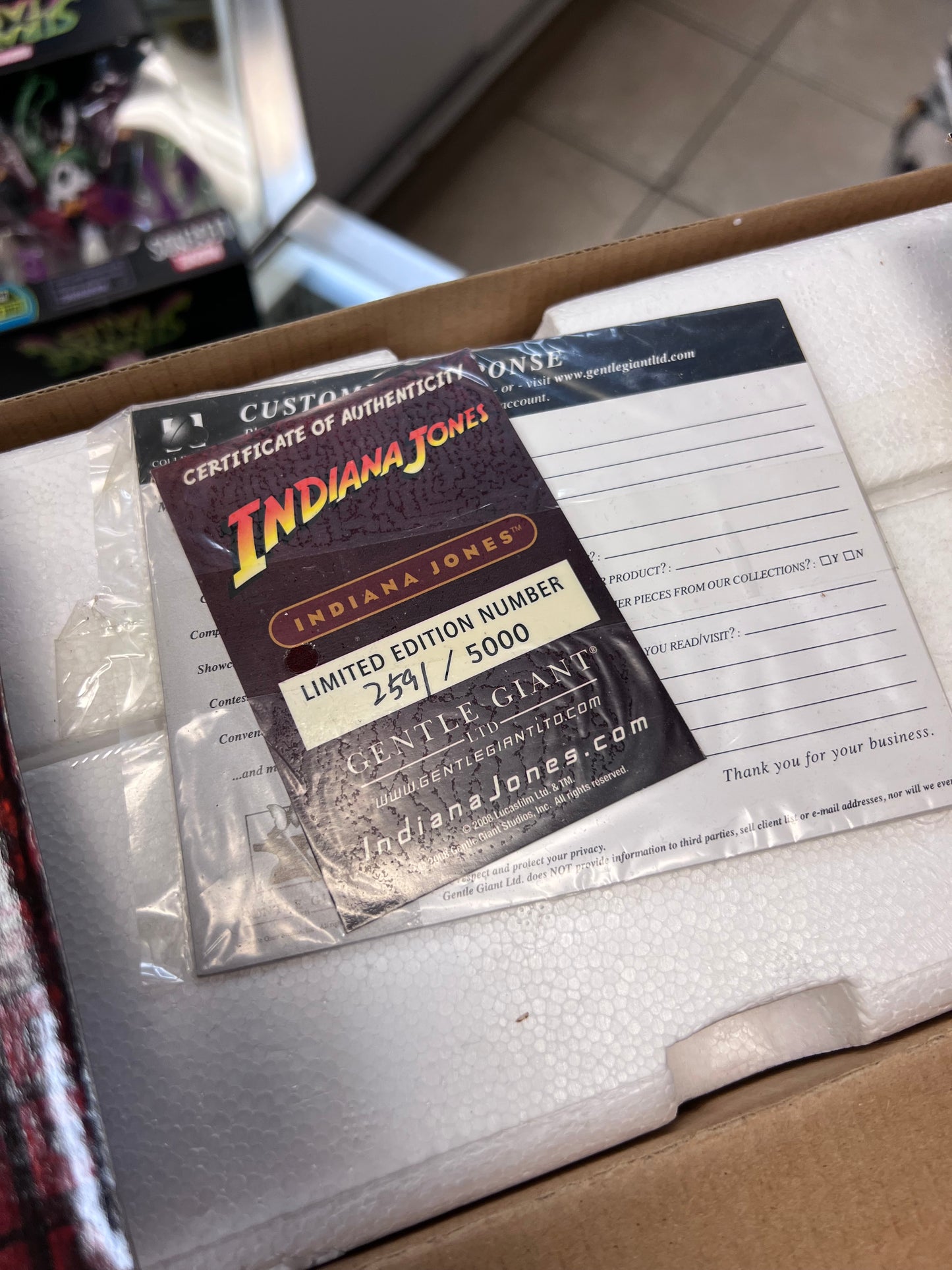 Indiana Jones Collectible Mini Bust - Raiders of the Lost Ark - Gentle Giant - 2008 (2591/5000) (OPEN BOX)