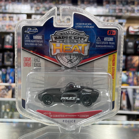 Jada - Badge City Heat - '09 Corvette Stingray Concept - #10 1:64 scale 2010 *SEE PHOTOS* (Police)