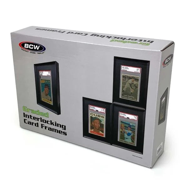 BCW - Interlocking Graded Card Frames - Black (4 pack)