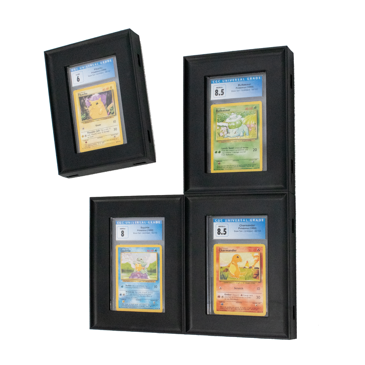 BCW - Interlocking Graded Card Frames - Black (4 pack)