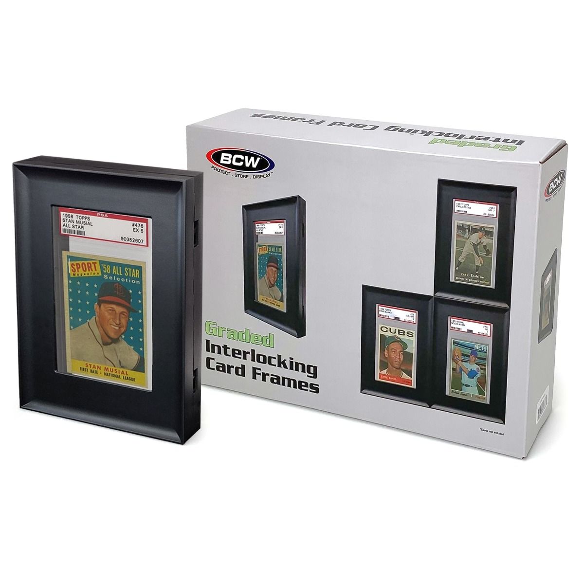 BCW - Interlocking Graded Card Frames - Black (4 pack)