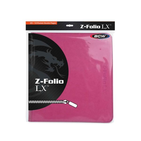 Z-Folio 12-Pocket LX Album - Pink (BCW Binder)