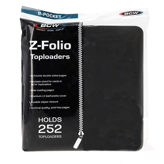 Z-Folio 9-Pocket LX Album - Toploaders - Black (BCW Supplies)