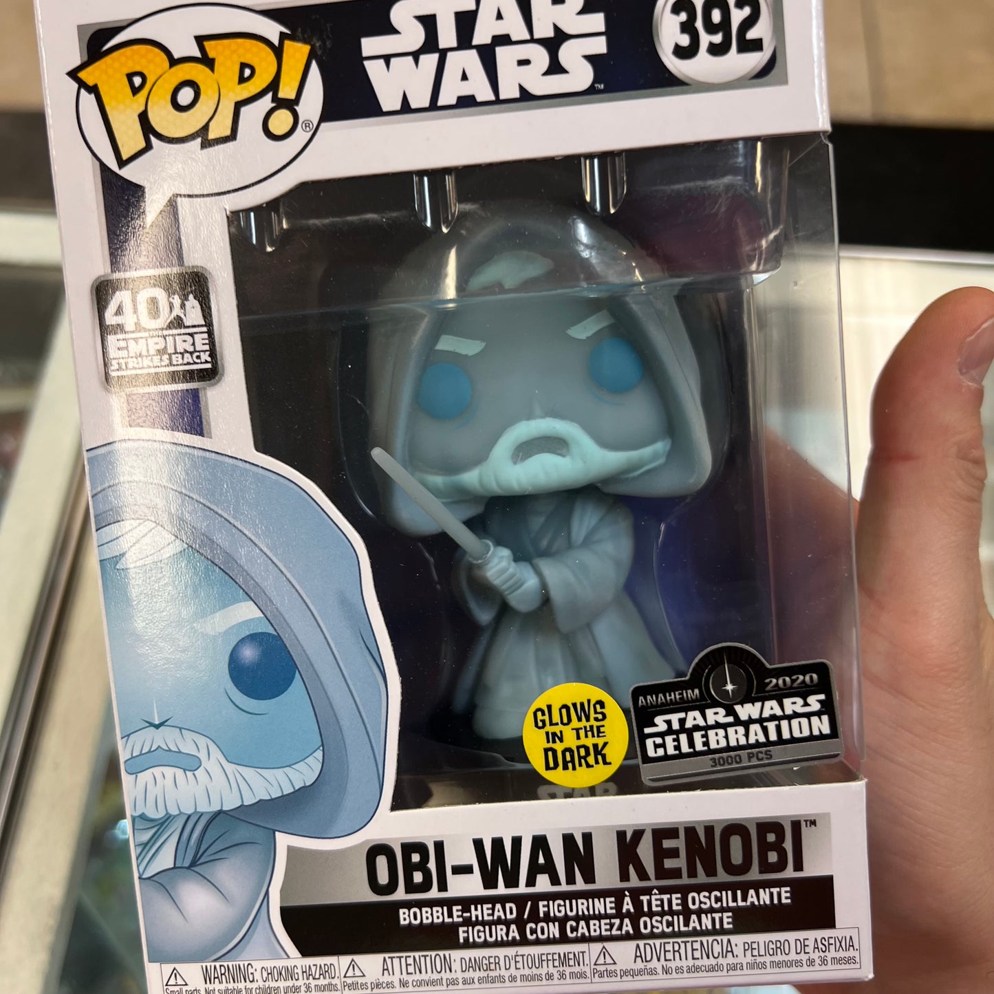 Funko Pop! Star Wars Obi-Wan Kenobi Star Wars Celebrations 2020 - 3000pc Glow in the Dark - 392