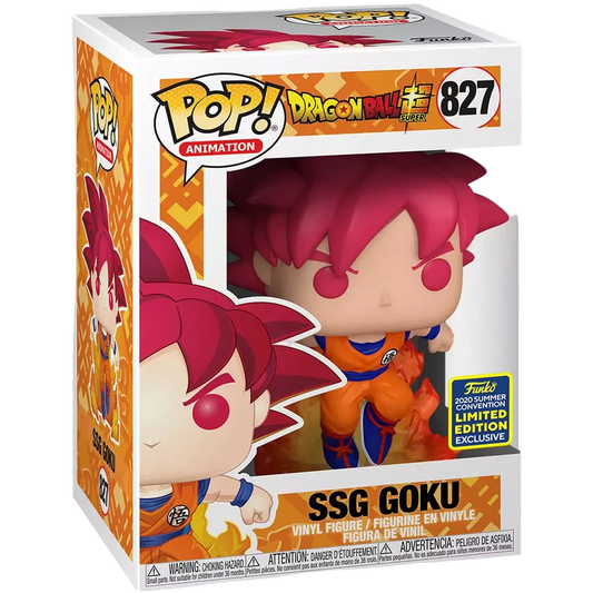 Funko Pop! Animation - Dragonball Z - SSG GOKU - 2020 Sumer Convention Exclusive - 827